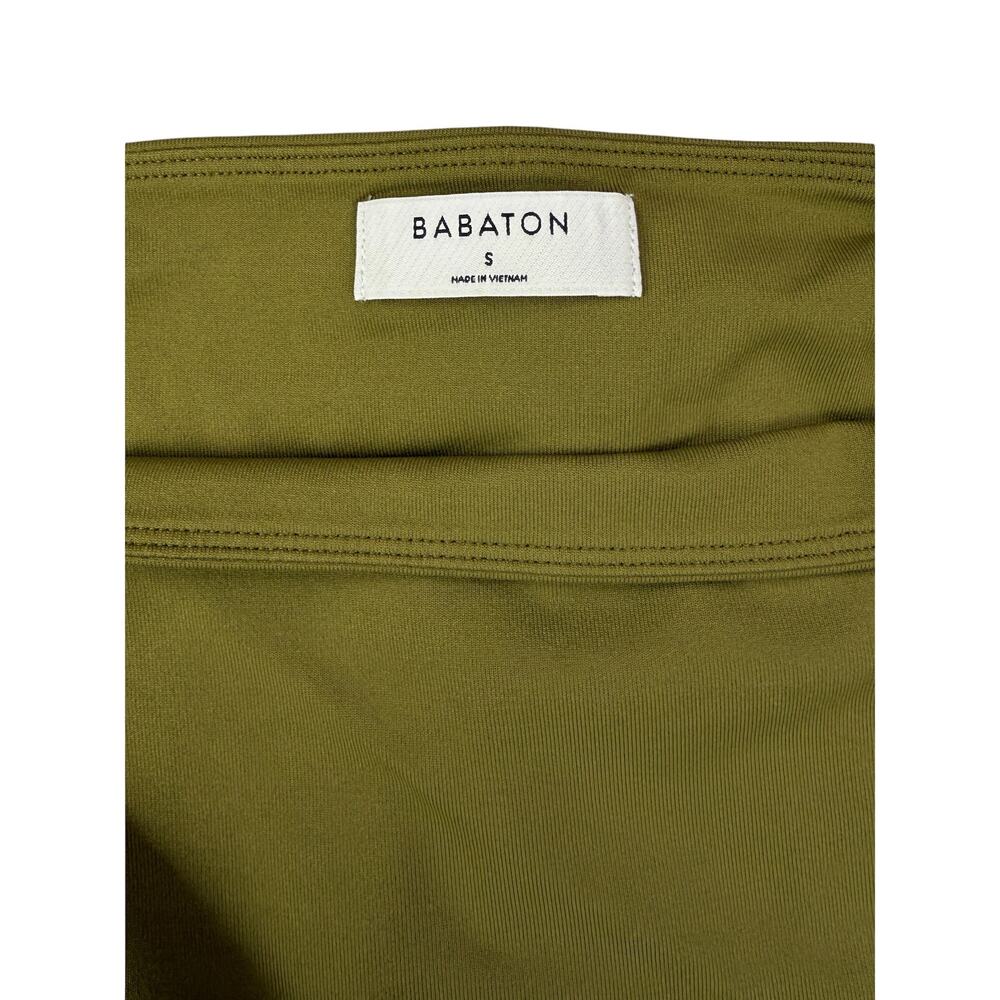 BABATON Aritzia Contour Squareneck Longsleeve Thong Bodysuit Small Fen Green - Picture 3 of 6